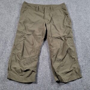 The North Face Capri Pants Womens 10 Green Nylon Lightweight Hiking Outdoor